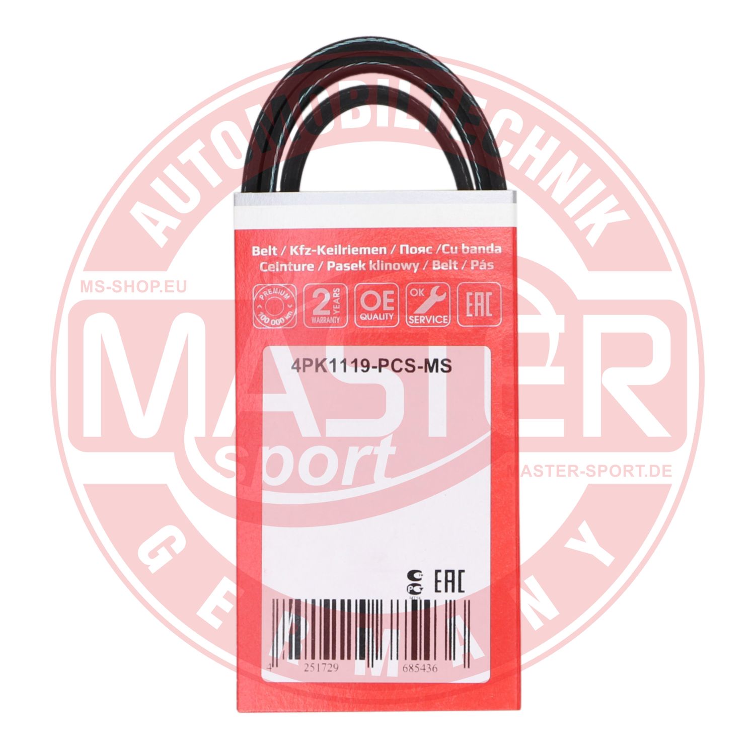 Curea transmisie cu caneluri MASTERSPORT GERMANY 4PK1119-PCS-MS